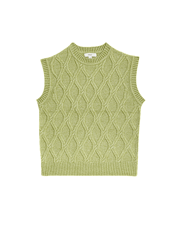 Cloud-Yarn Textured Knitted Vest