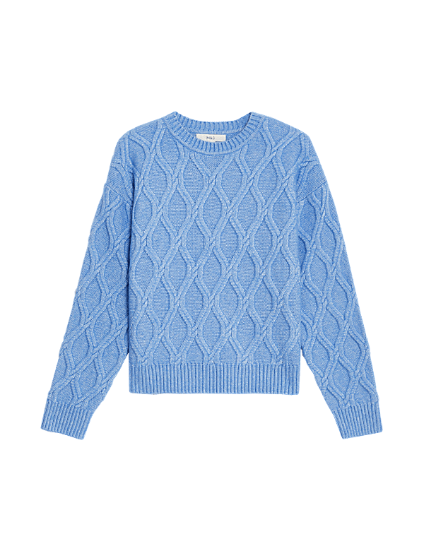 Cloud-Yarn Textured Crew Neck Jumper