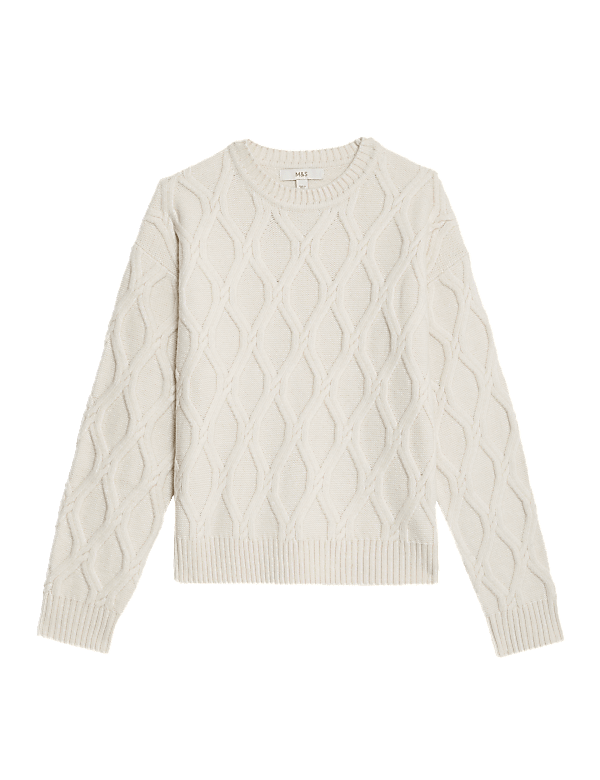 Cloud-Yarn Textured Crew Neck Jumper