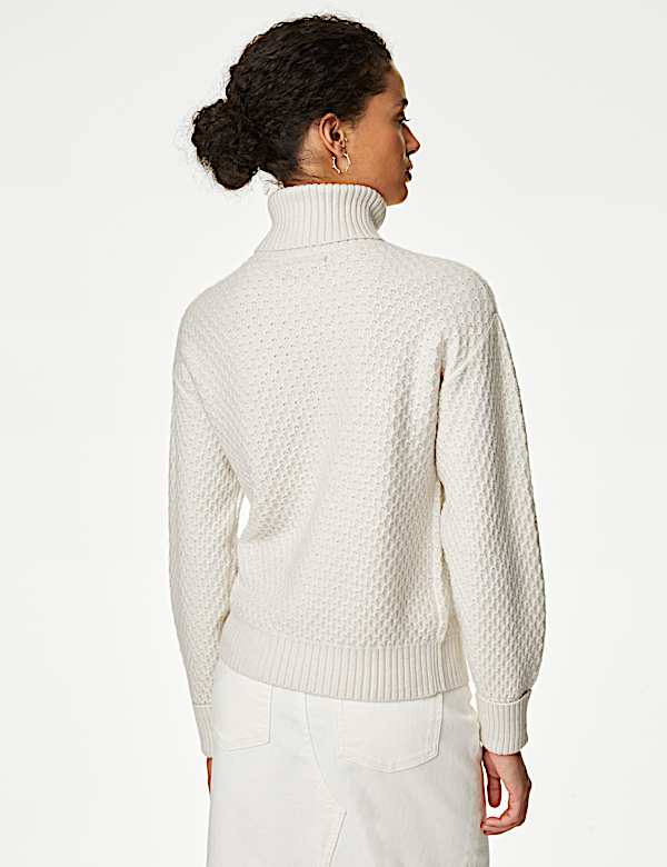 Textured Roll Neck Jumper - PL
