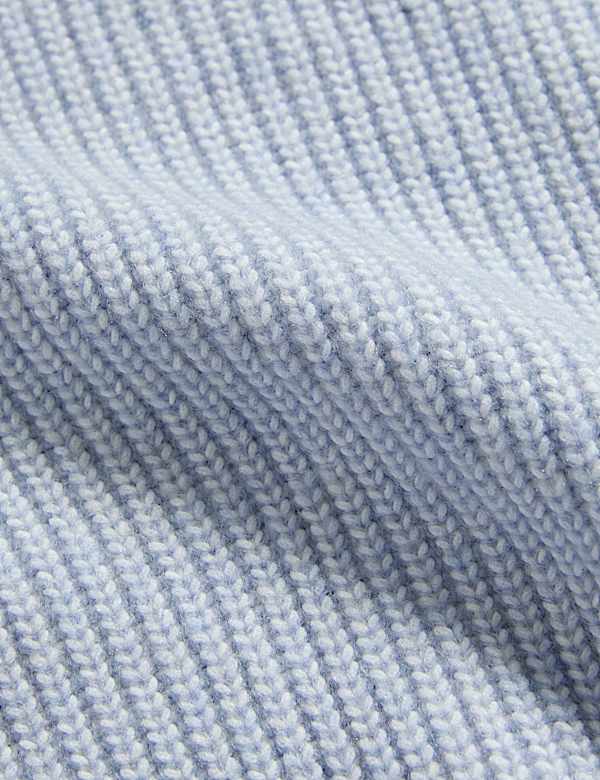 Cloud-Yarn Ribbed Crew Neck Jumper