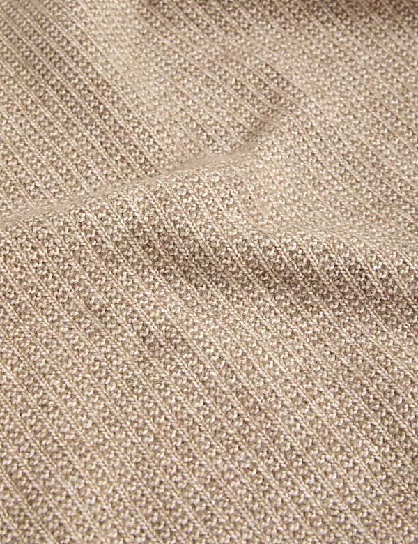 Cloud Yarn Textured Roll Neck Jumper