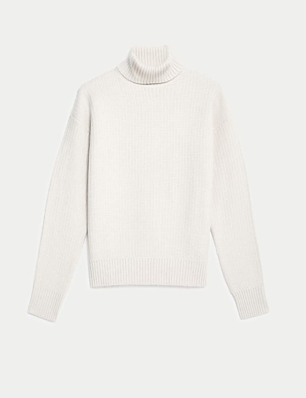 Cloud Yarn Textured Roll Neck Jumper - MV