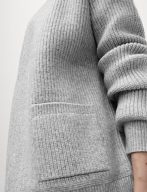 Ribbed Edge to Edge Relaxed Cardigan - TW