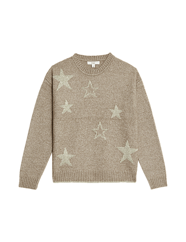 Star Crew Neck Relaxed Fit Jumper