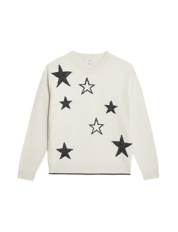 Star Crew Neck Relaxed Fit Jumper
