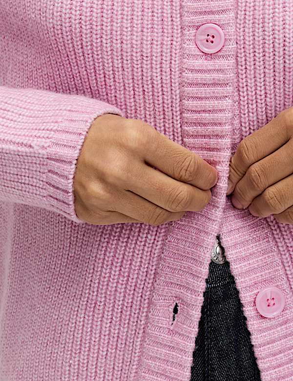 Textured Embellished Button Front Cardigan - US