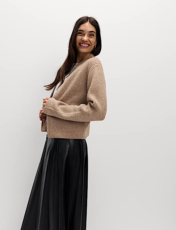 Cloud-Yarn Textured Bomber Cardigan - EE