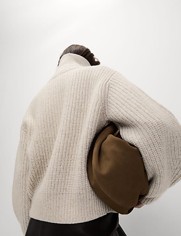 Chaqueta informal de punto con cuello de hilo Cloud-Yarn - US