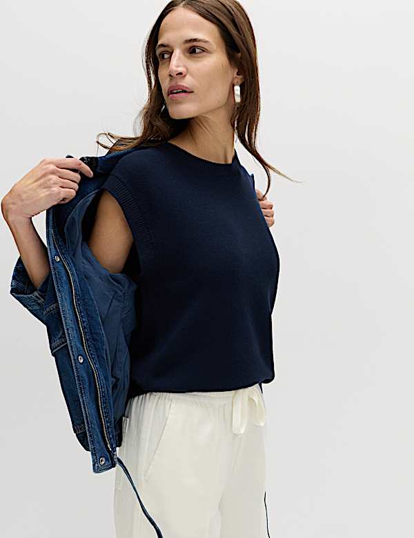 Muscle Knitted Vest with Linen - AU