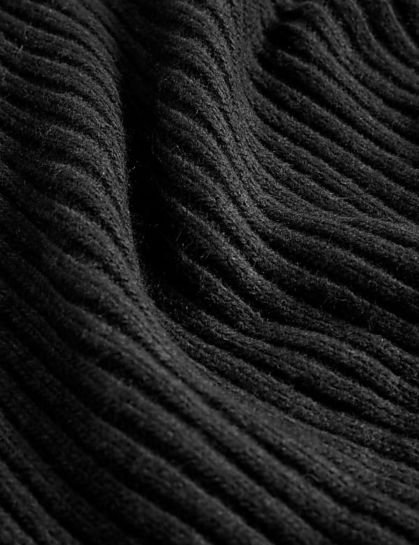 Ribbed Knitted Midi Dress