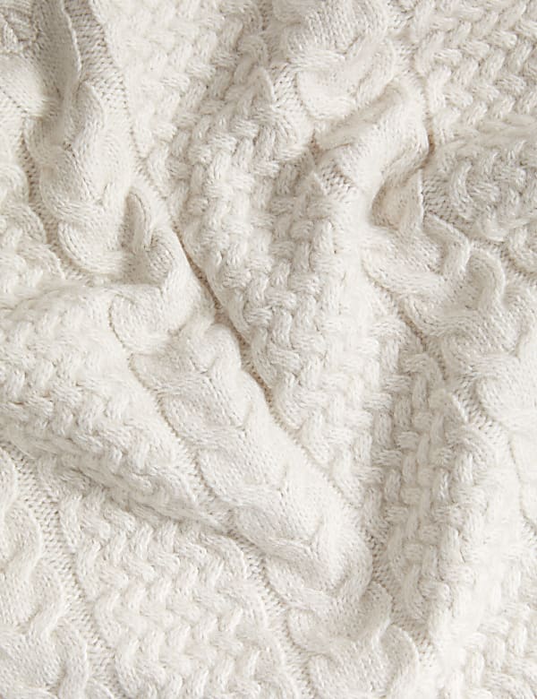 Cable Knit V-Neck Jumper