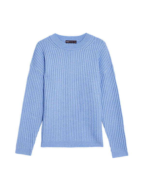 Ribbed Crew Neck Jumper