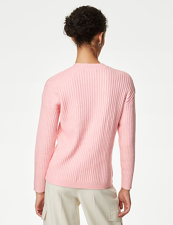 Ribbed Crew Neck Jumper
