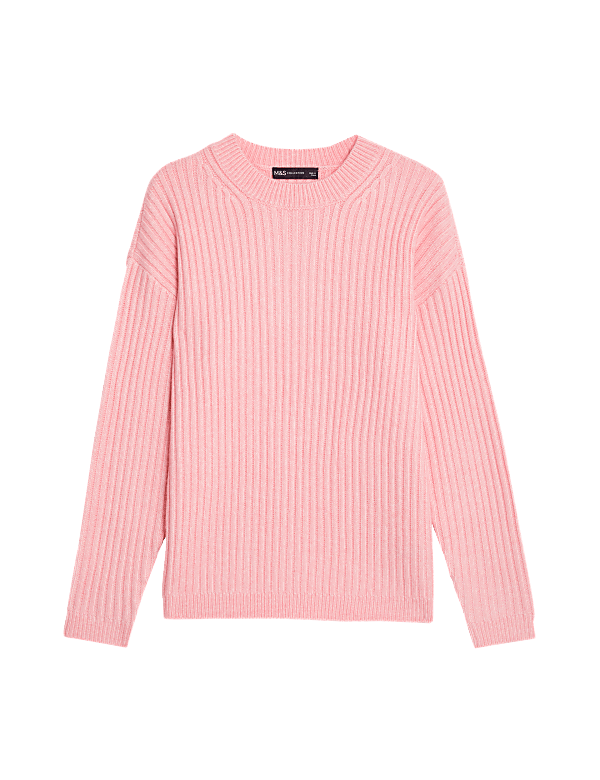 Ribbed Crew Neck Jumper