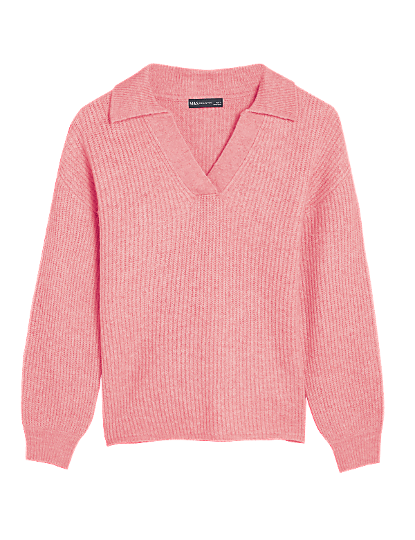 Ribbed Collared Jumper
