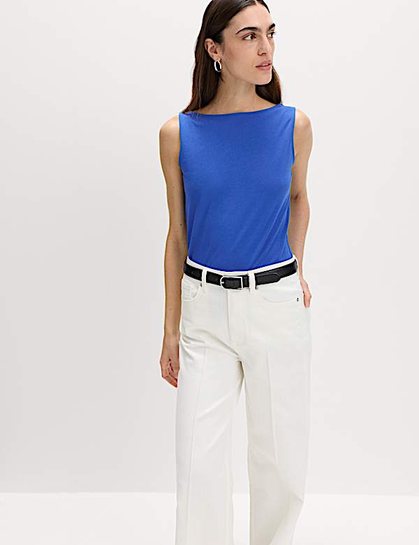Cotton Rich Slash Neck Slim Fit Vest - RS