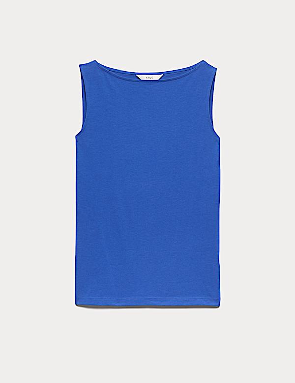Cotton Rich Slash Neck Slim Fit Vest - RS