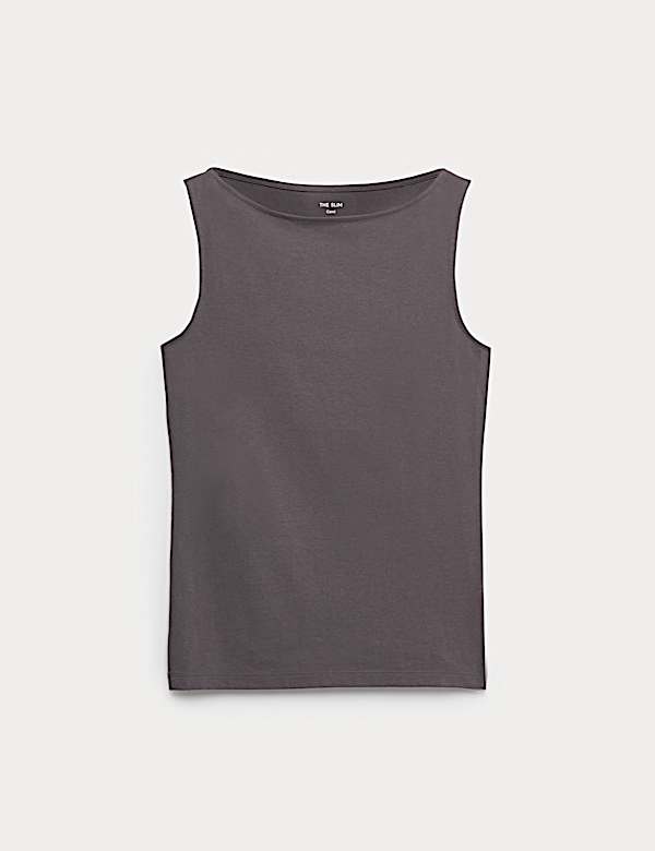 Cotton Rich Slash Neck Slim Fit Vest - FR