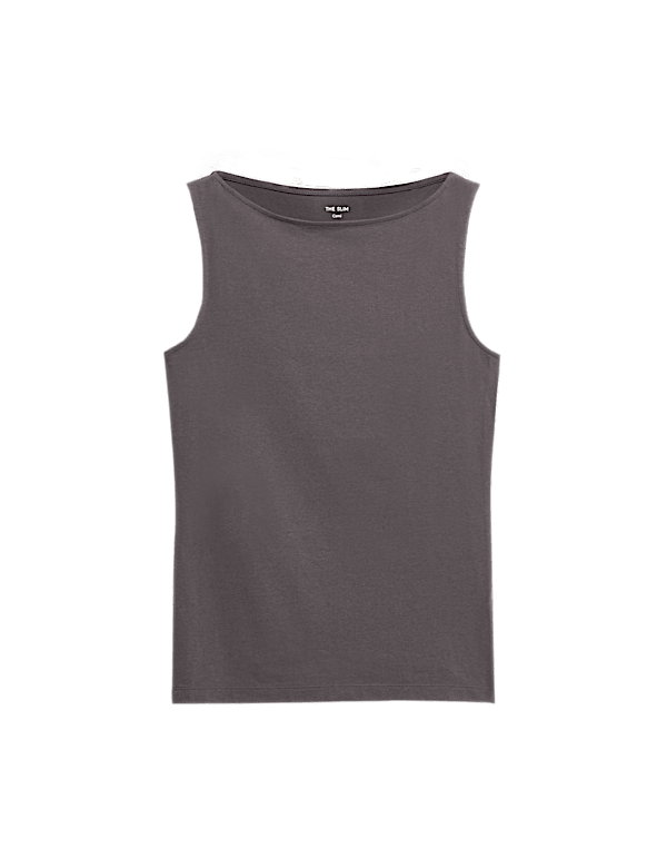 Cotton Rich Slash Neck Slim Fit Vest