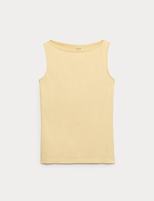 Cotton Rich Slash Neck Slim Fit Vest - CZ