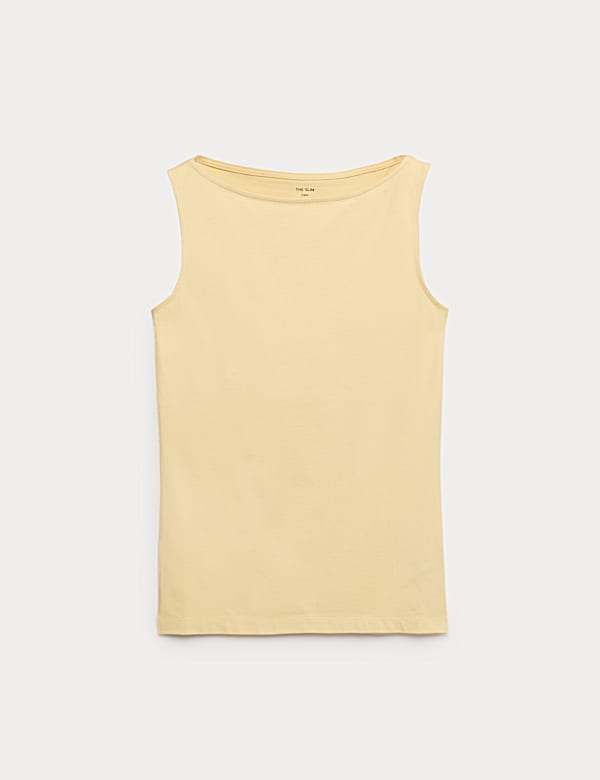 Cotton Rich Slash Neck Slim Fit Vest