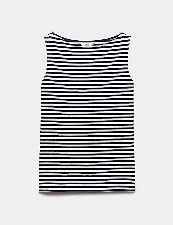 Cotton Rich Slash Neck Slim Fit Vest - IT
