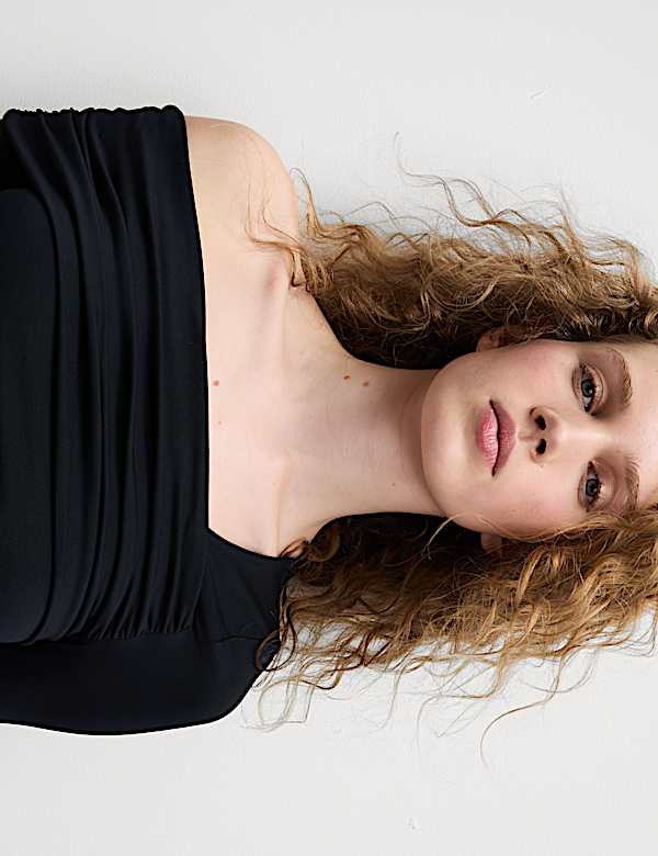 Jersey Asymmetric Neck Bardot Top