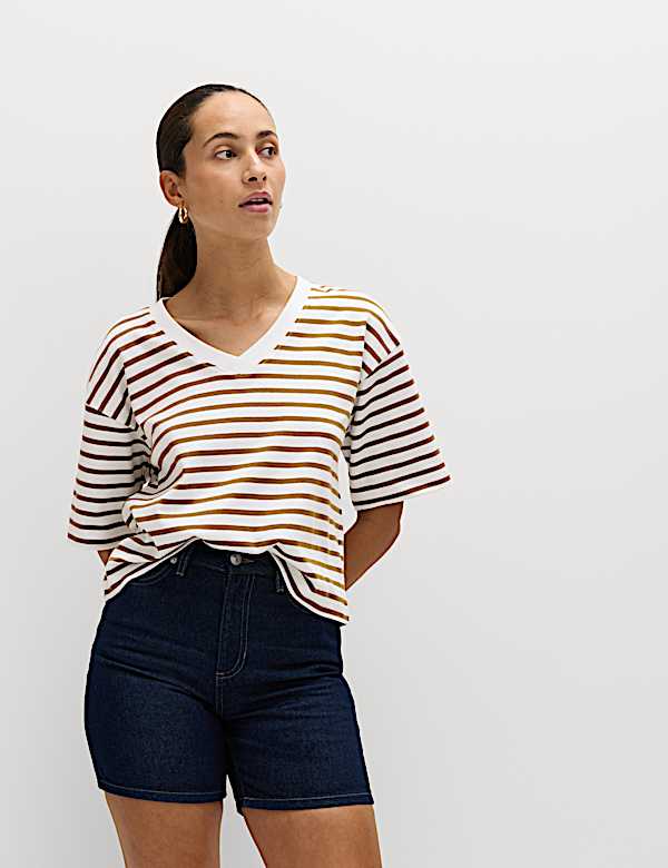 Pure Cotton Heavyweight V-Neck T-Shirt - CZ
