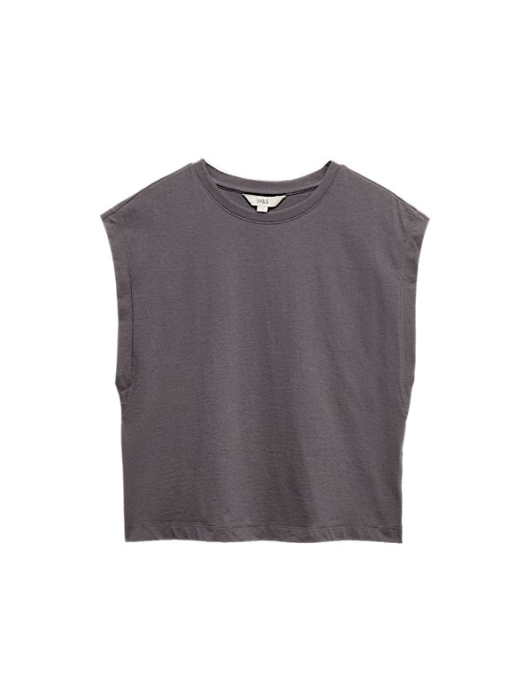 Pure Cotton Cap Sleeve T-Shirt