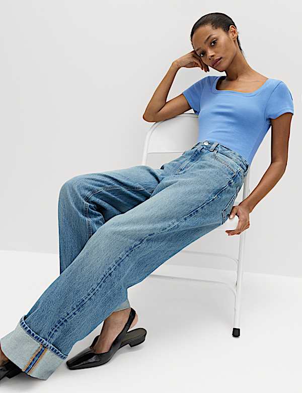 Cotton Rich Premium Square Neck Top