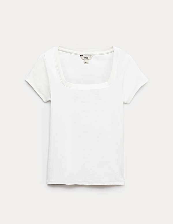 Cotton Rich Premium Square Neck Top
