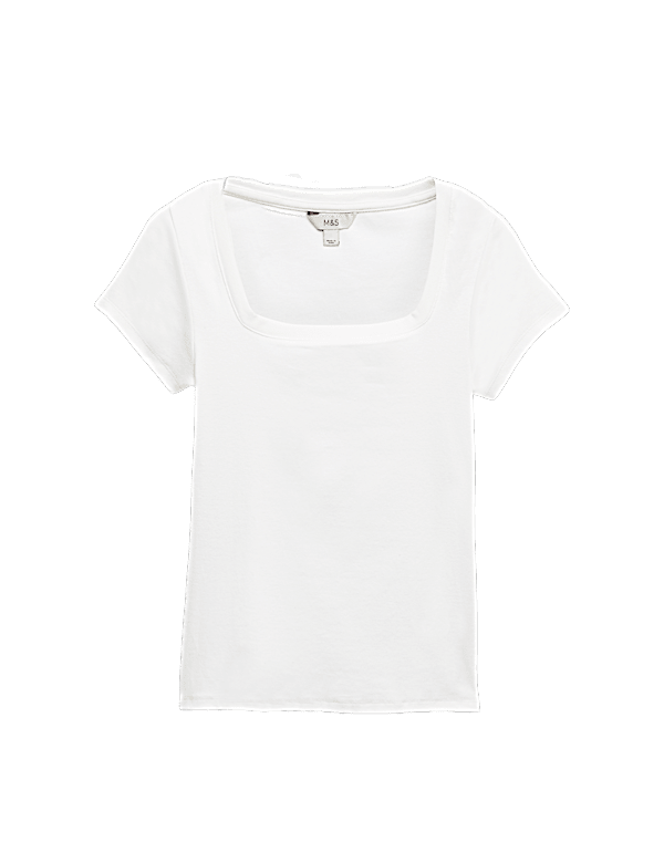 Cotton Rich Premium Square Neck Top