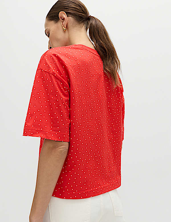 Pure Cotton Striped Relaxed Boxy T-Shirt - TW