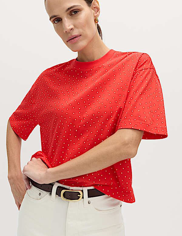 Pure Cotton Striped Relaxed Boxy T-Shirt - TW