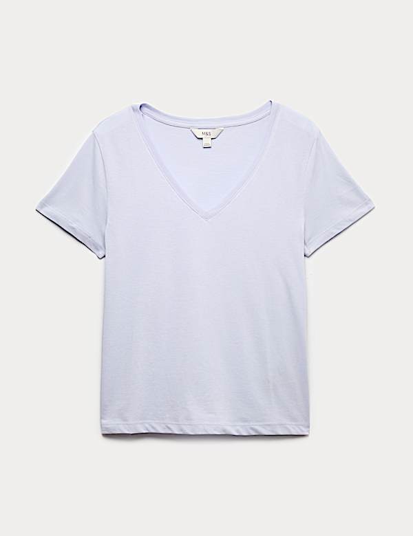 Pure Cotton V-Neck T-Shirt - UA