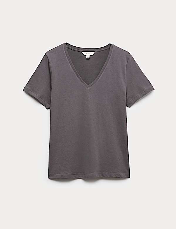 Pure Cotton V-Neck T-Shirt - AU