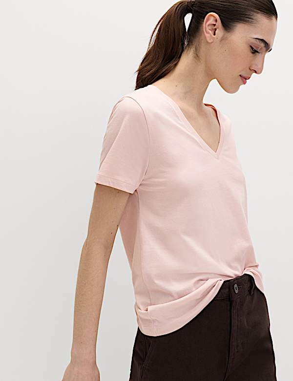 Pure Cotton V-Neck T-Shirt