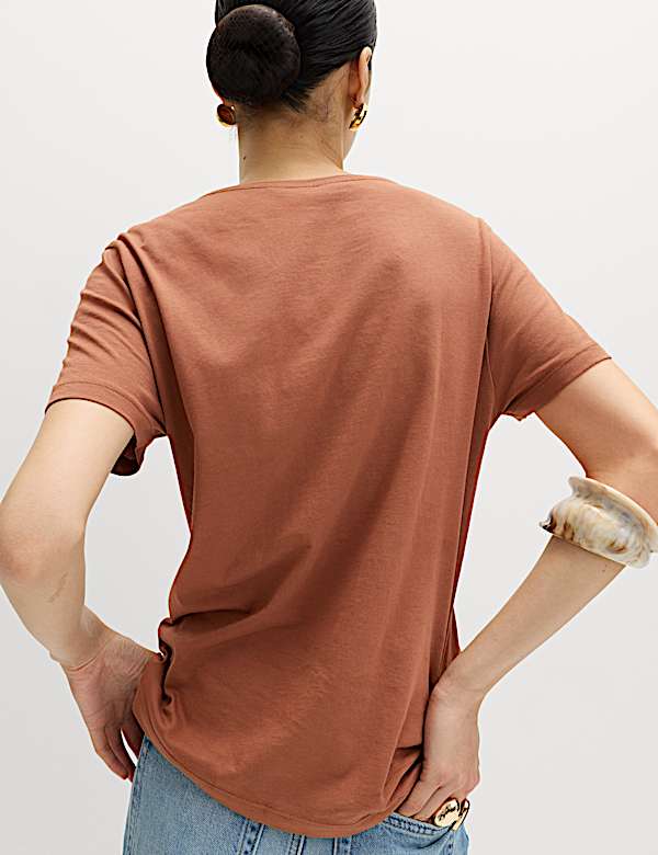 Pure Cotton V-Neck T-Shirt