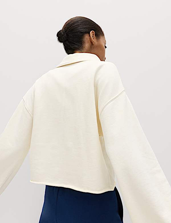 Pure Cotton Henley Sweatshirt - GR