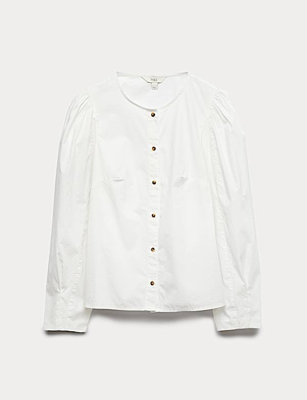 Blouse 100 % coton imprim&eacute; &agrave; fermeture boutonn&eacute;e - CH