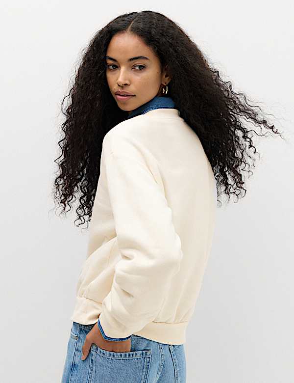 Cotton Rich Crew Neck Sweatshirt