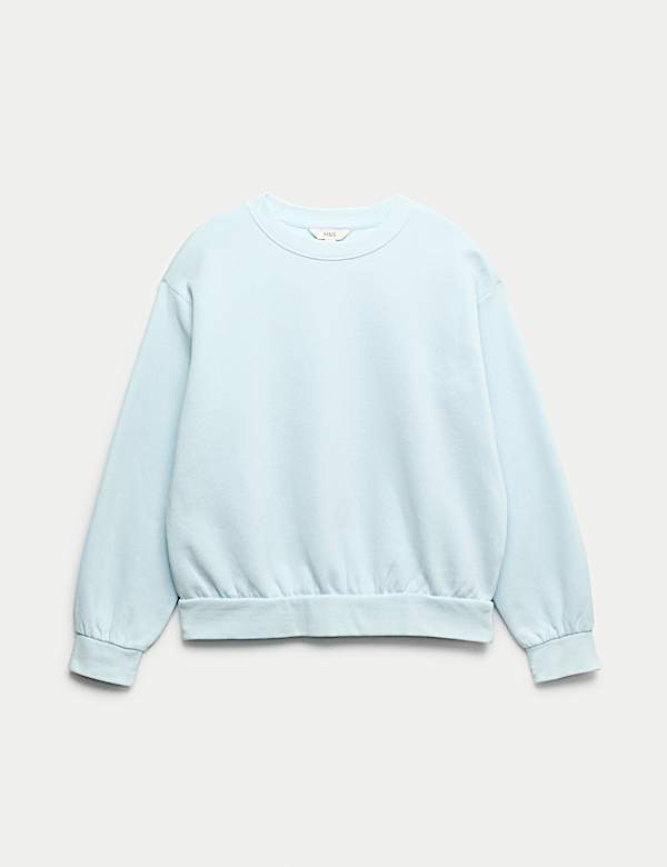 Cotton Rich Crew Neck Sweatshirt - DE