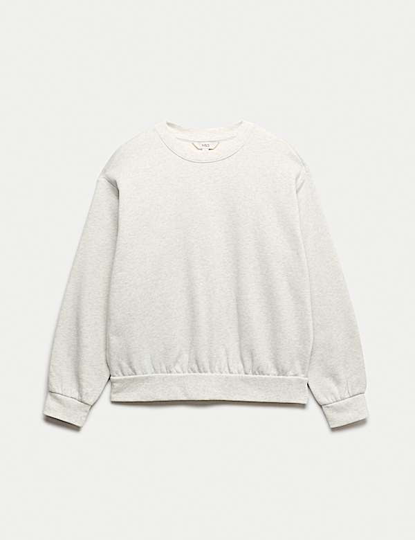 Cotton Rich Crew Neck Sweatshirt - GR