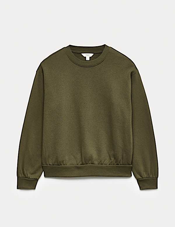 Cotton Rich Crew Neck Sweatshirt - CA