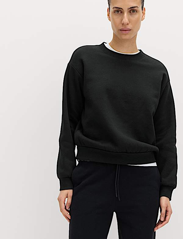 Cotton Rich Crew Neck Sweatshirt - CA