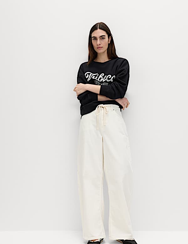 Cotton Rich Graphic Long Sleeve Sweatshirt - FR