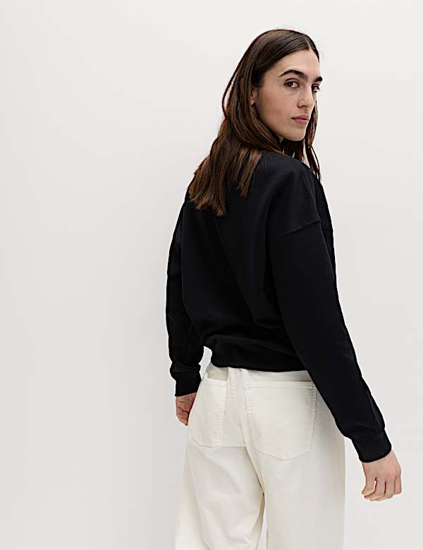 Cotton Rich Graphic Long Sleeve Sweatshirt - FR