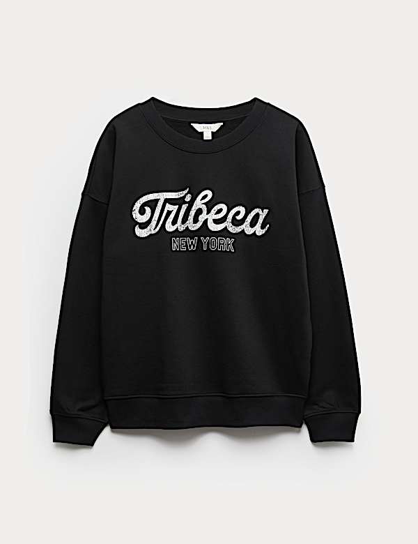 Cotton Rich Graphic Long Sleeve Sweatshirt - FR