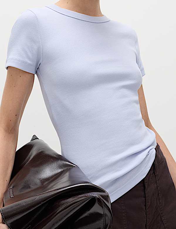 Cotton Rich Ribbed Slim Fit T-Shirt